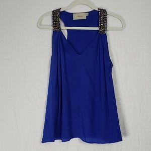 Creative Commune Royal Blue Silk Top